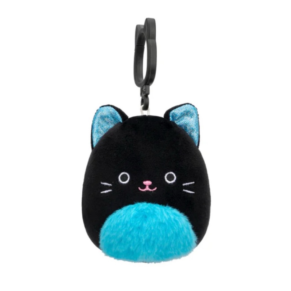 ⚡️NWT 3.5” Eponine the Black Cat Halloween Squishmallow Clip